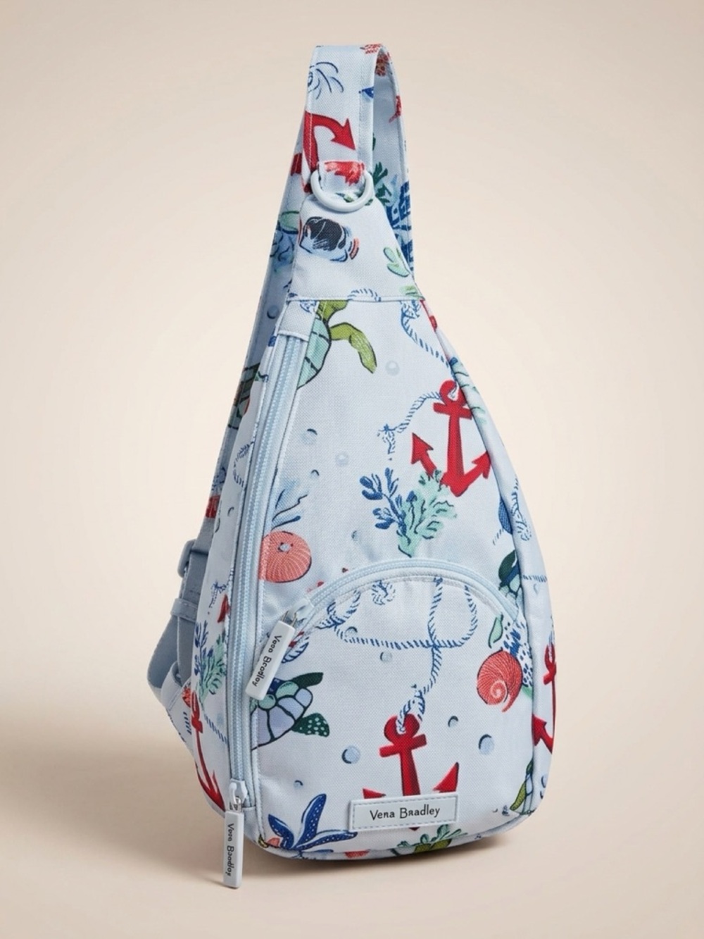 Vera Bradley Light Blue Anchor Print Sling Bag